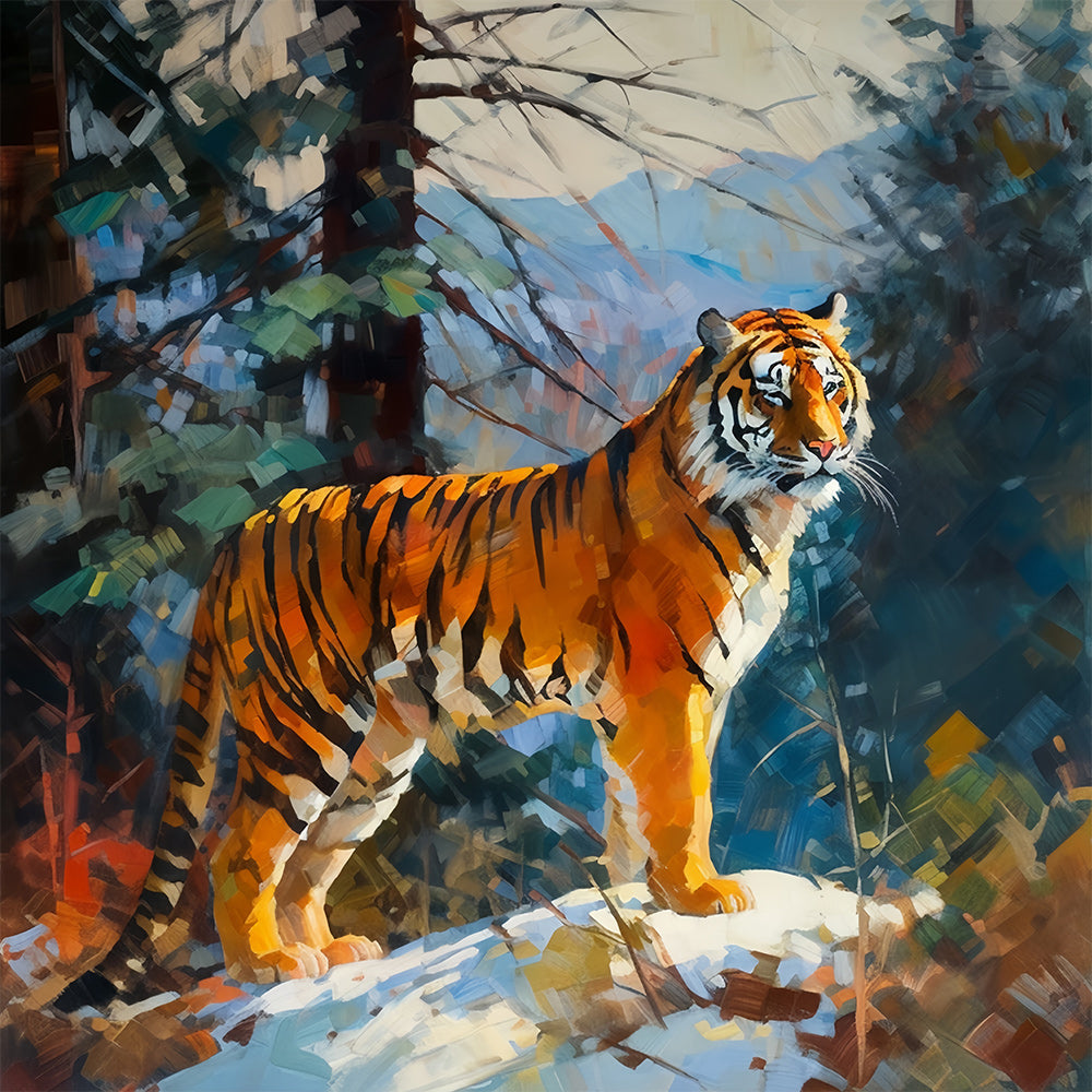 Tijger in het Bos Diamond Painting