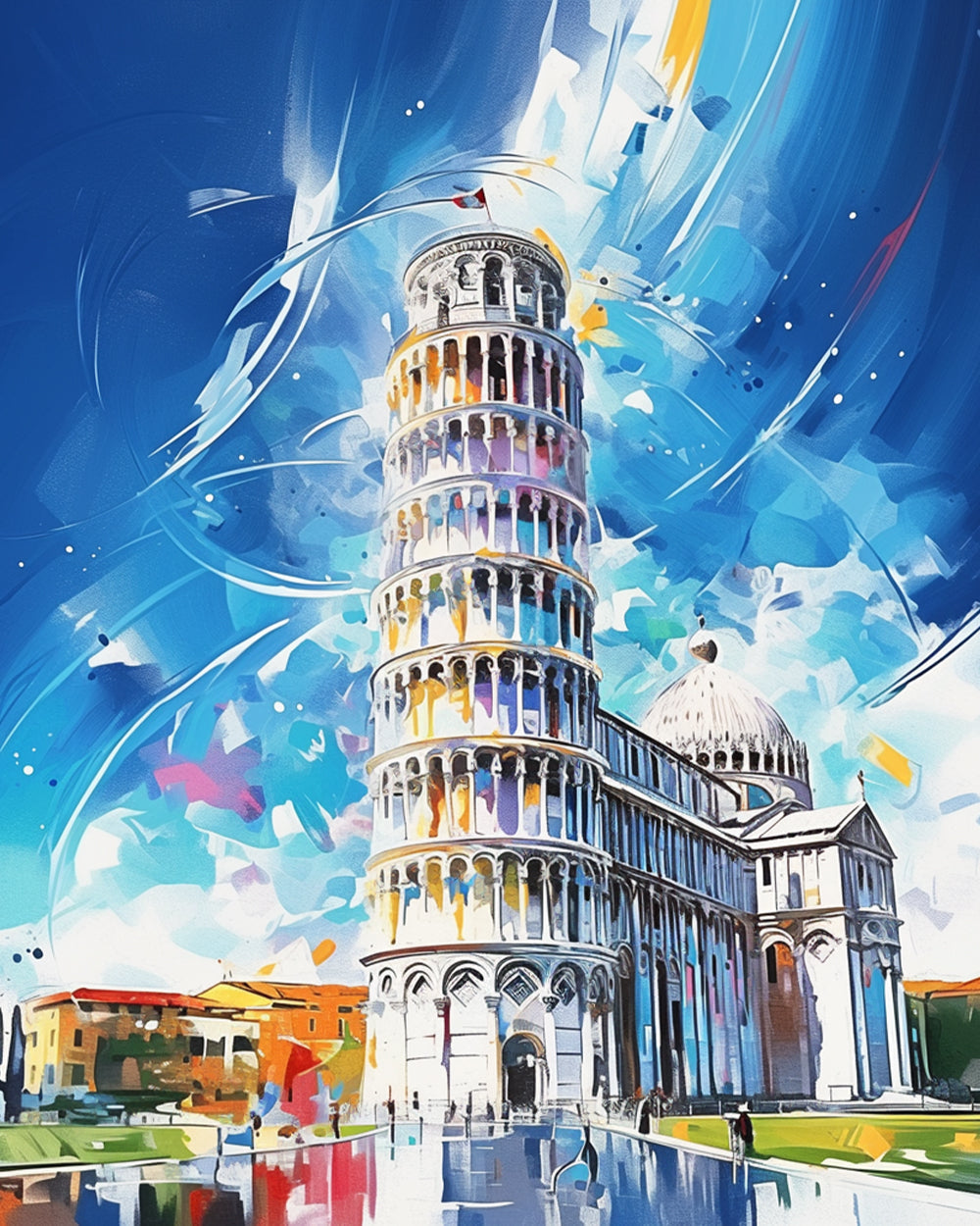 Toren van Pisa Diamond Painting