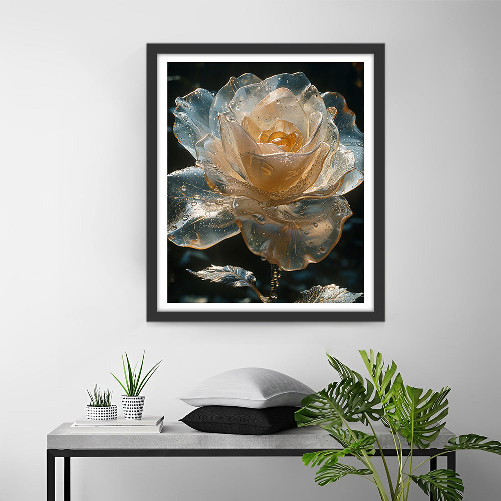 Transparante Kristallen Roos Diamond Painting