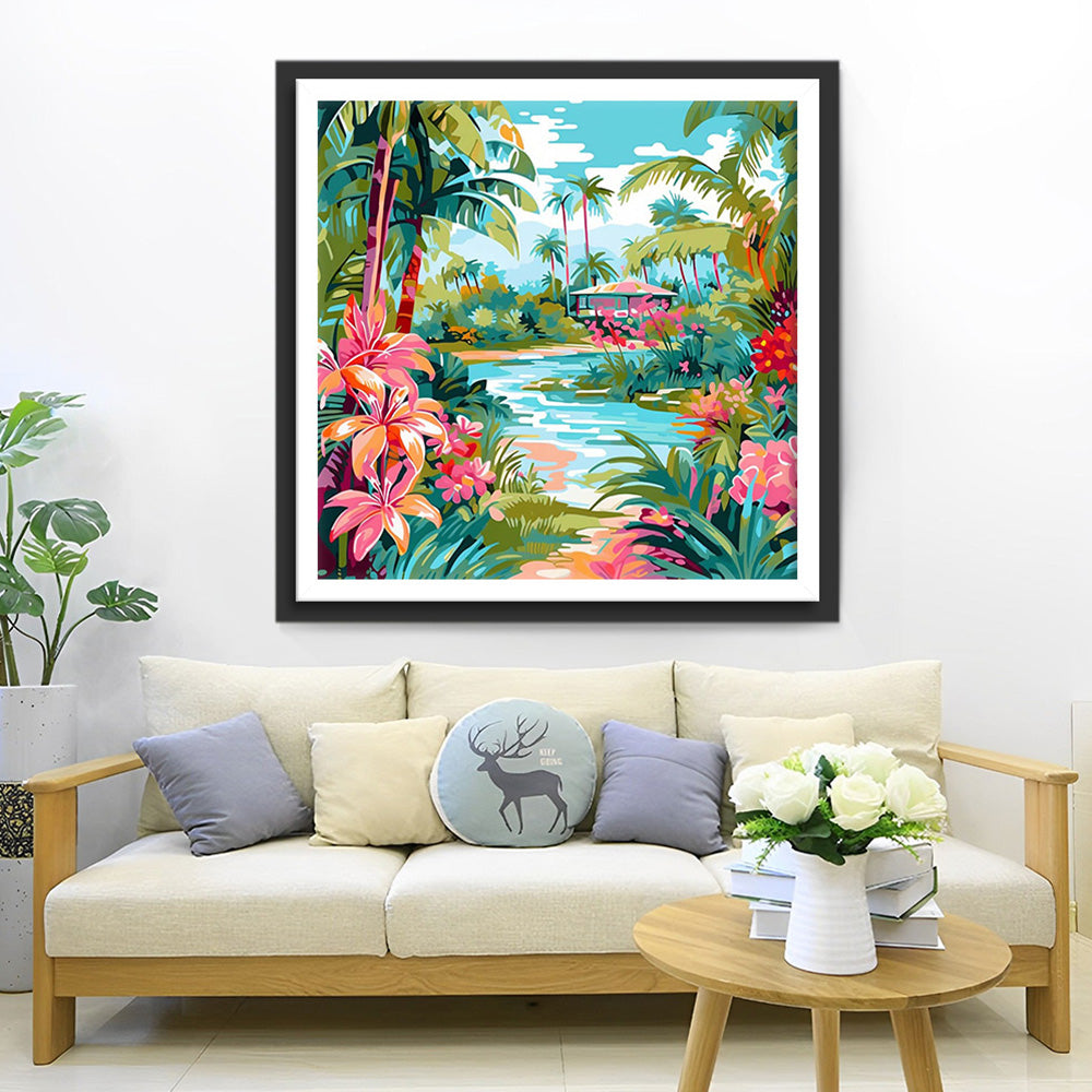 Tropische Planten en Bloemen Diamond Painting