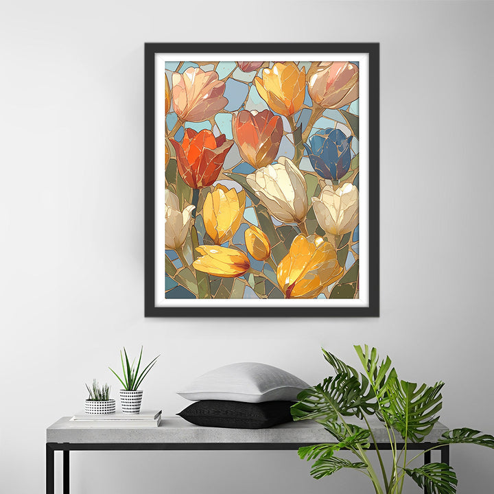 Tulpen in Diverse Kleuren Diamond Painting
