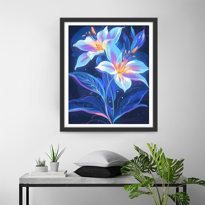Twee Gloeiende Lelies Diamond Painting