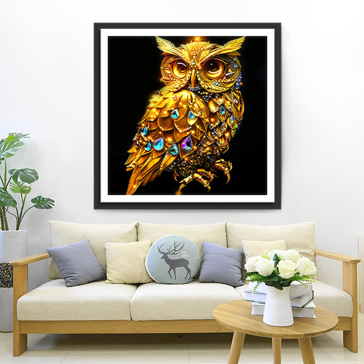 Uil Gemaakt van Diamanten Sieraden Diamond Painting