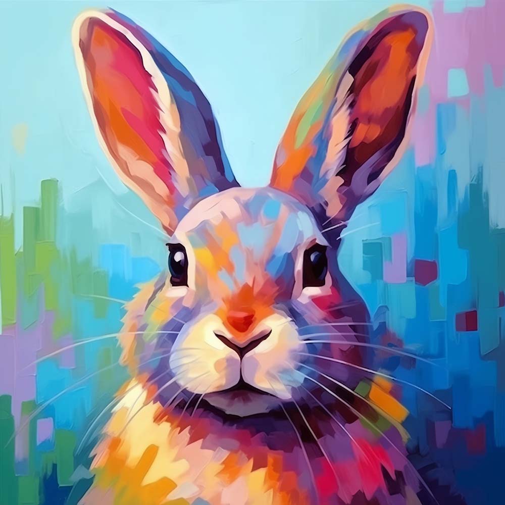 Verdwaasde Konijn Diamond Painting