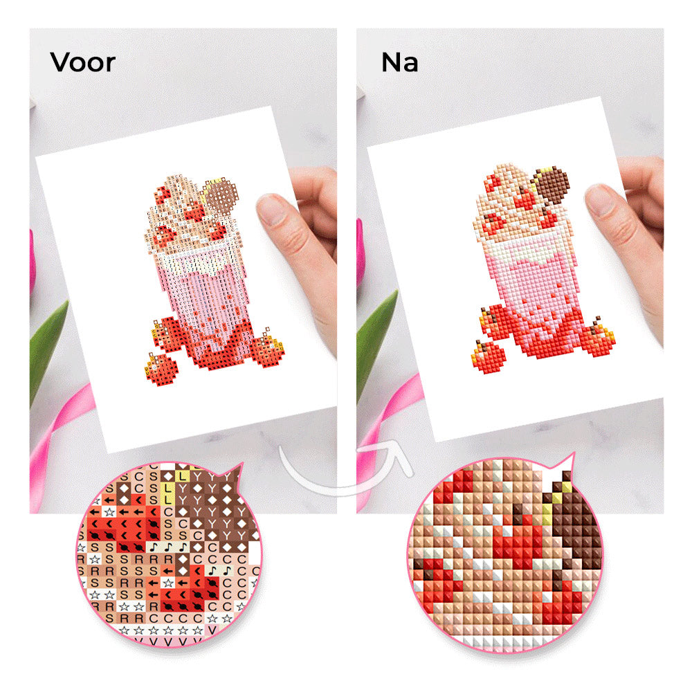 Verfrissende Zomerdrankjes 12 Stuks – Mini Diamond Painting Set