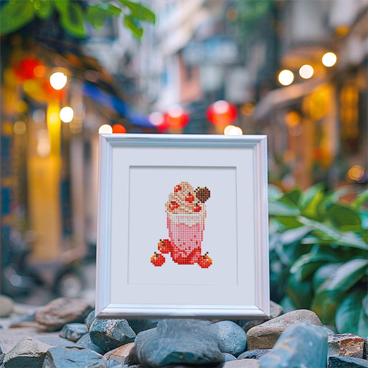 Verfrissende Zomerdrankjes 12 Stuks – Mini Diamond Painting Set