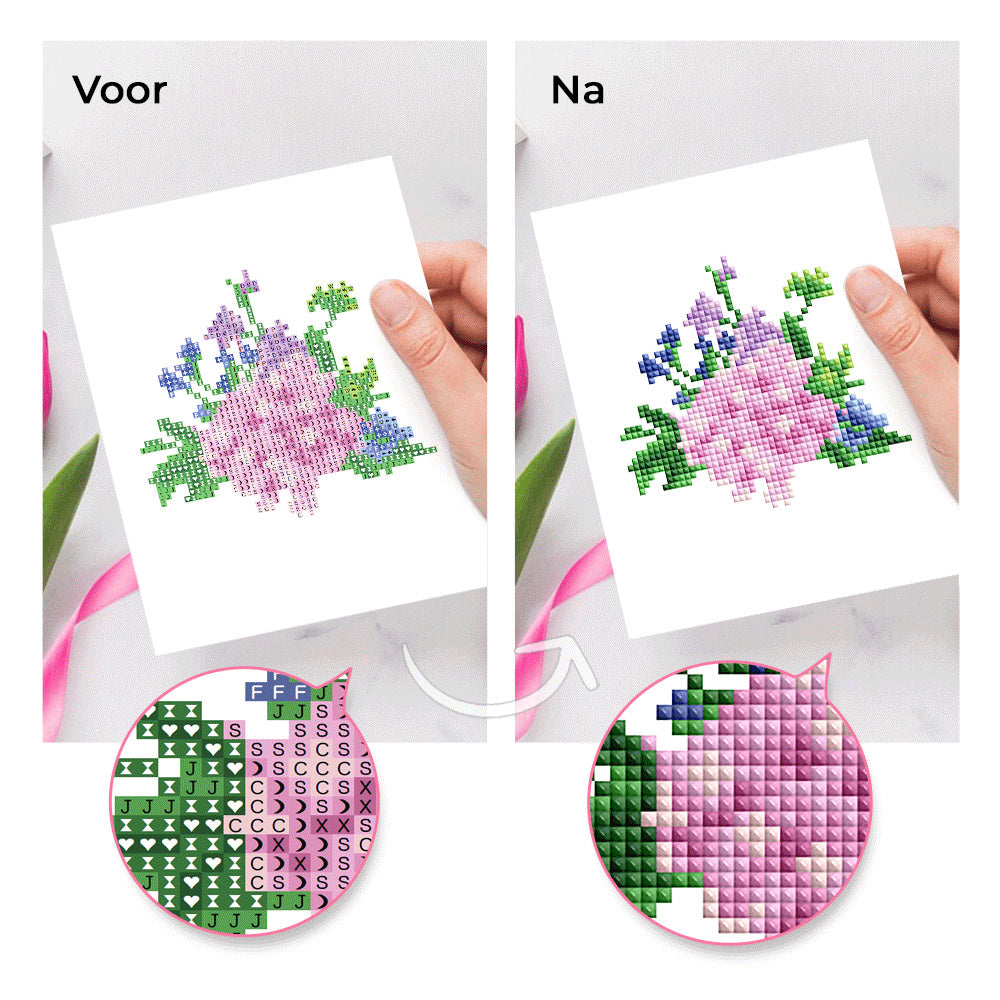 Verschillende Bloemensoorten 12 Stuks – Mini Diamond Painting Set