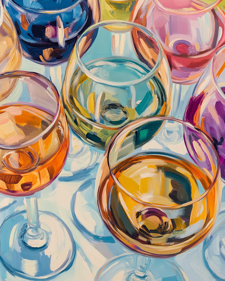 Verschillende Kleuren Glazen Bekers Diamond Painting