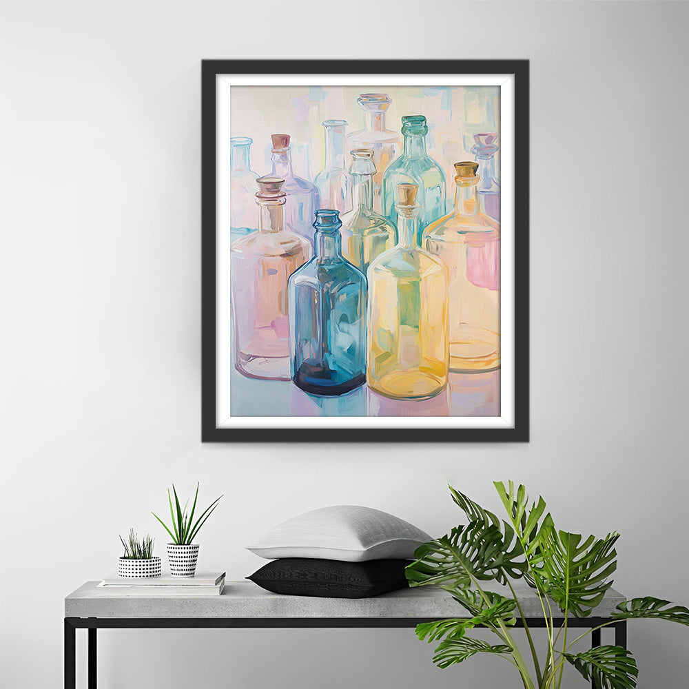 Verschillende Kleuren Glazen Flessen Diamond Painting
