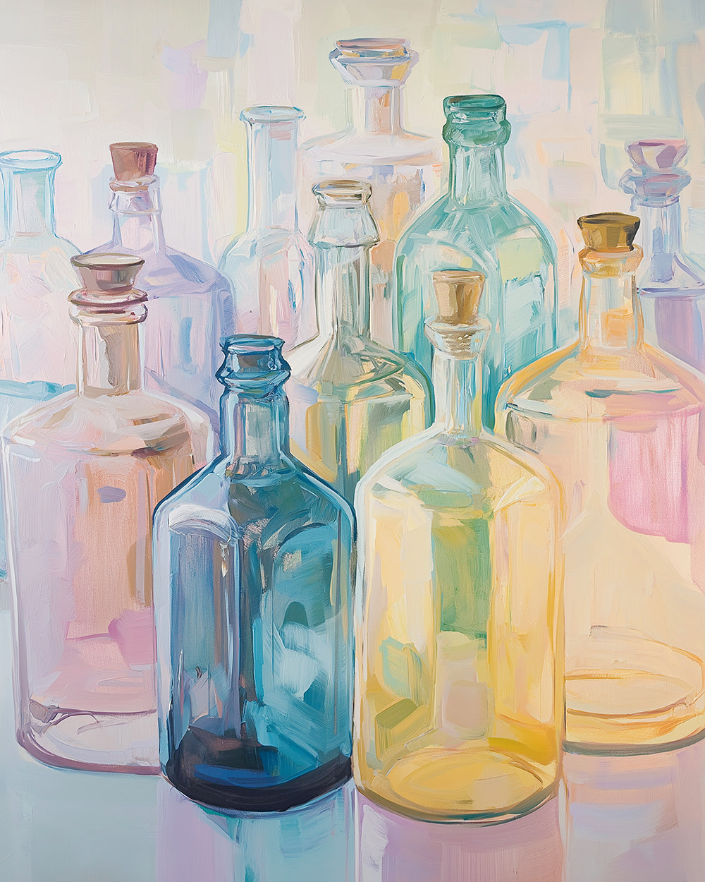 Verschillende Kleuren Glazen Flessen Diamond Painting