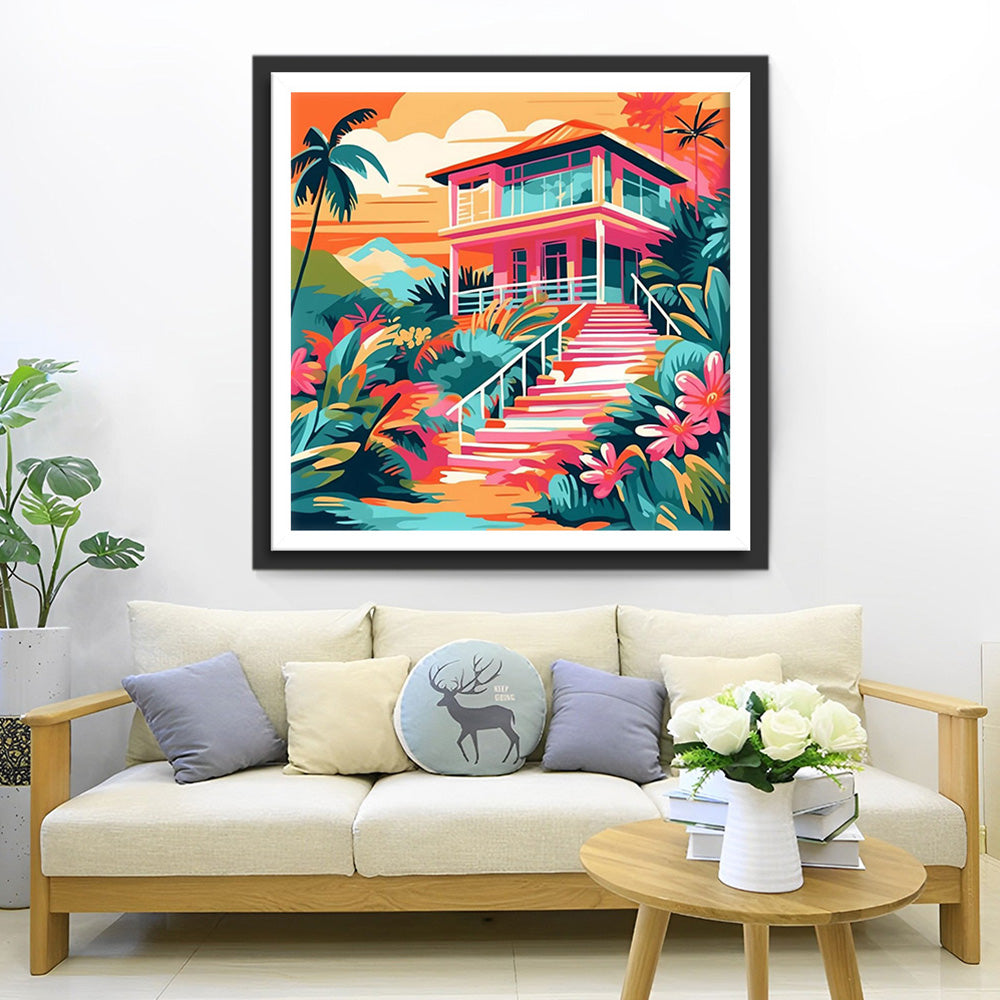 Villa in de Bergen Diamond Painting
