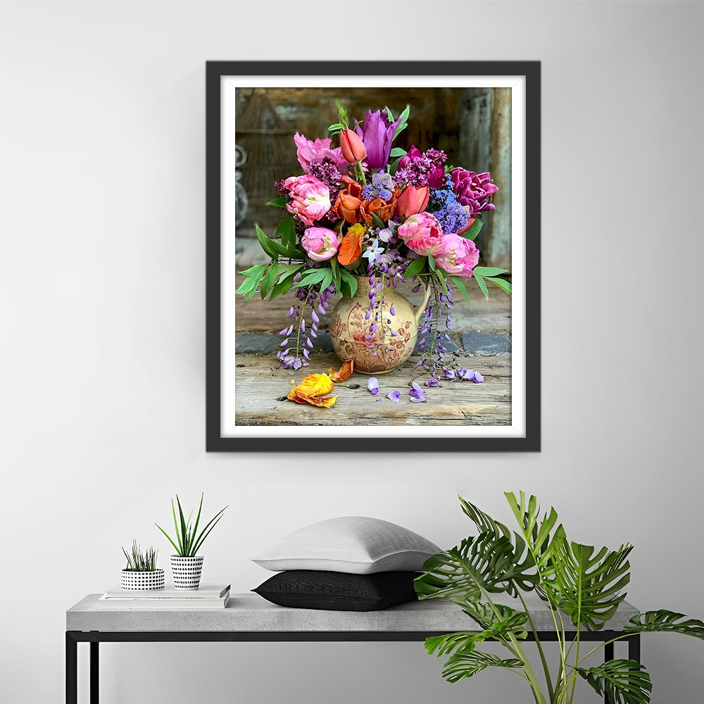 Vintage Tulp Boeket Diamond Painting