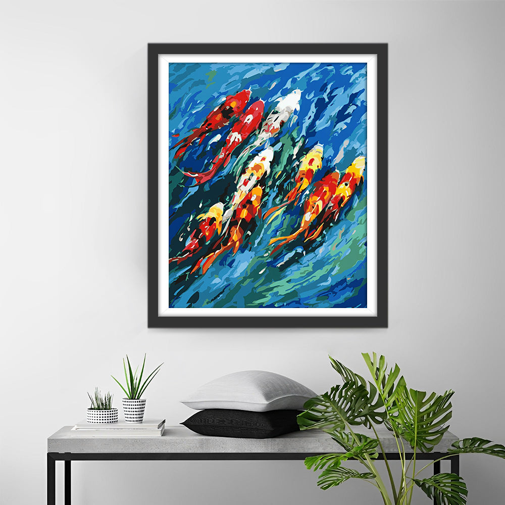 Vis in Blauw Water Diamond Painting