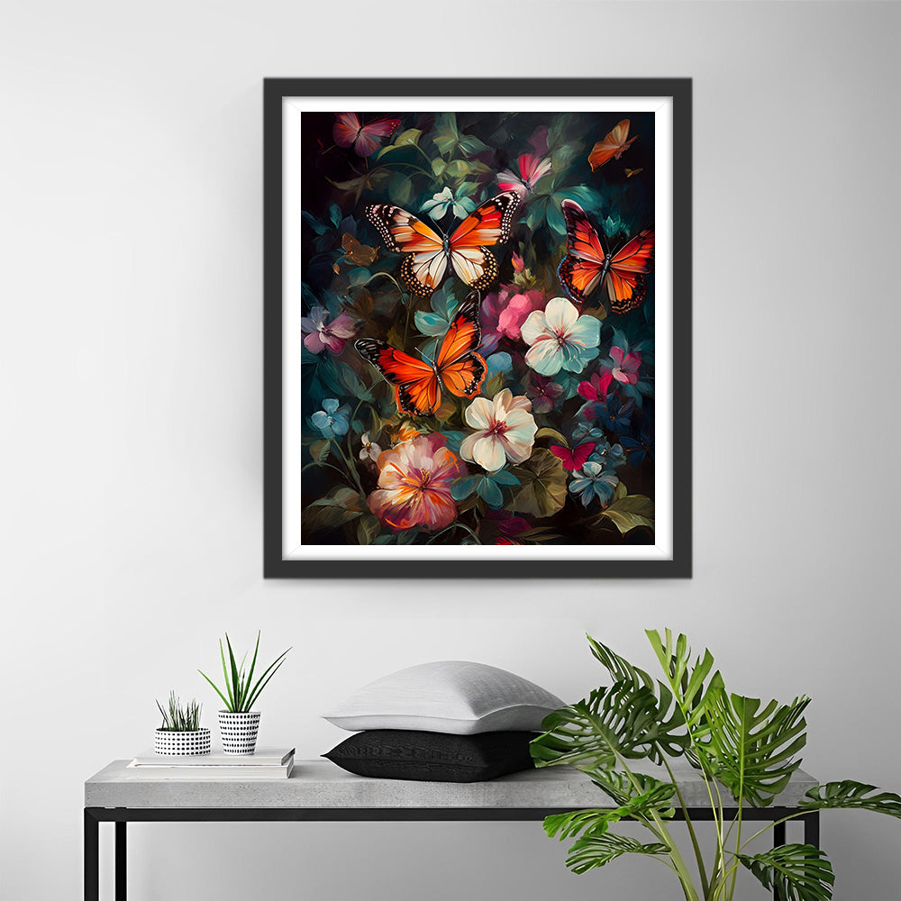 Vlinders en Bloemen Diamond Painting