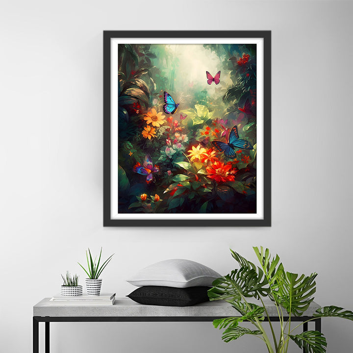 Vlinders in Bloemenvallei Diamond Painting
