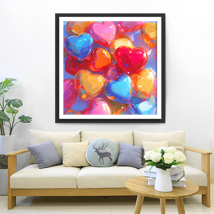 Vrolijk Hartjesgebeuren Diamond Painting