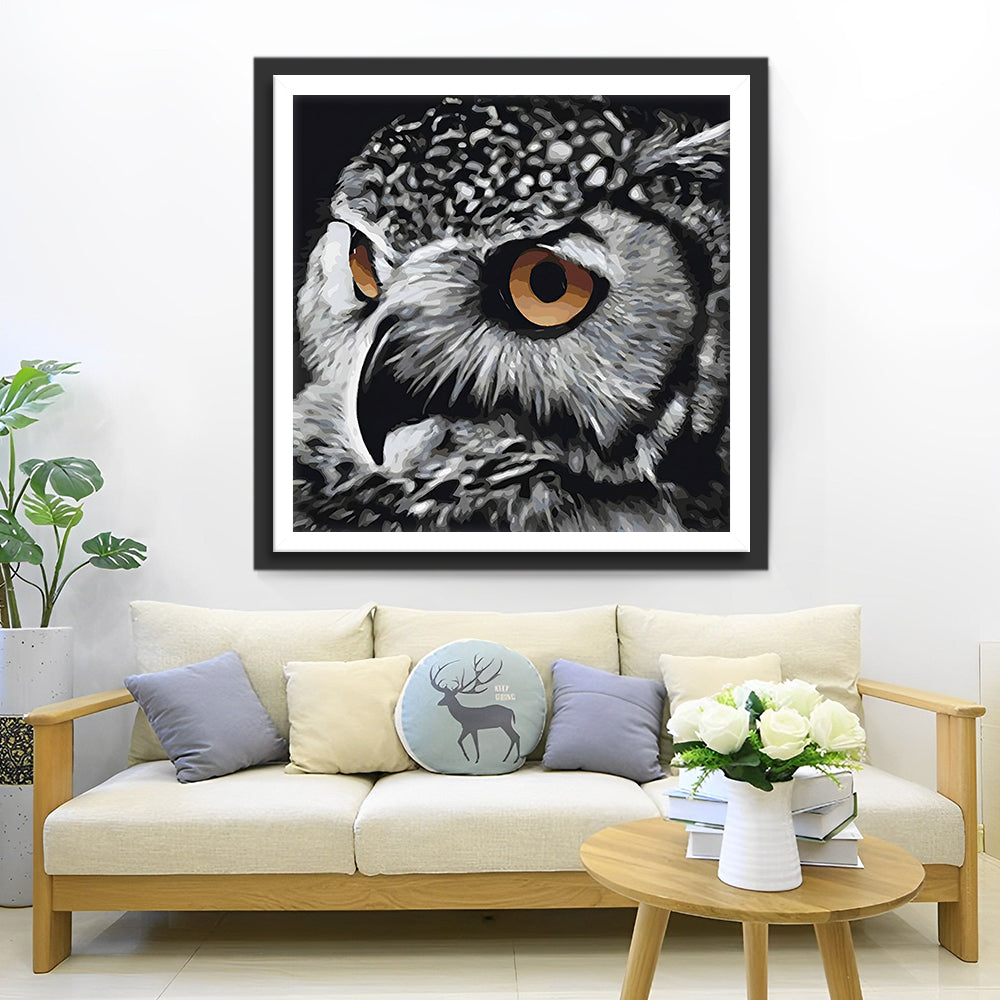 Waakzame Uil Diamond Painting