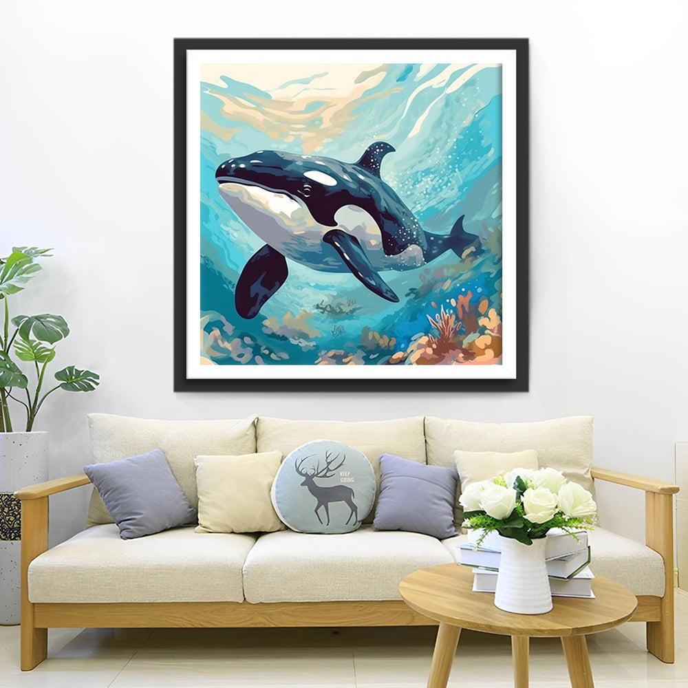 Walvis in de Zee Diamond Painting