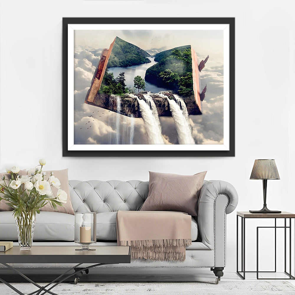 Waterval uit het Boek Diamond Painting