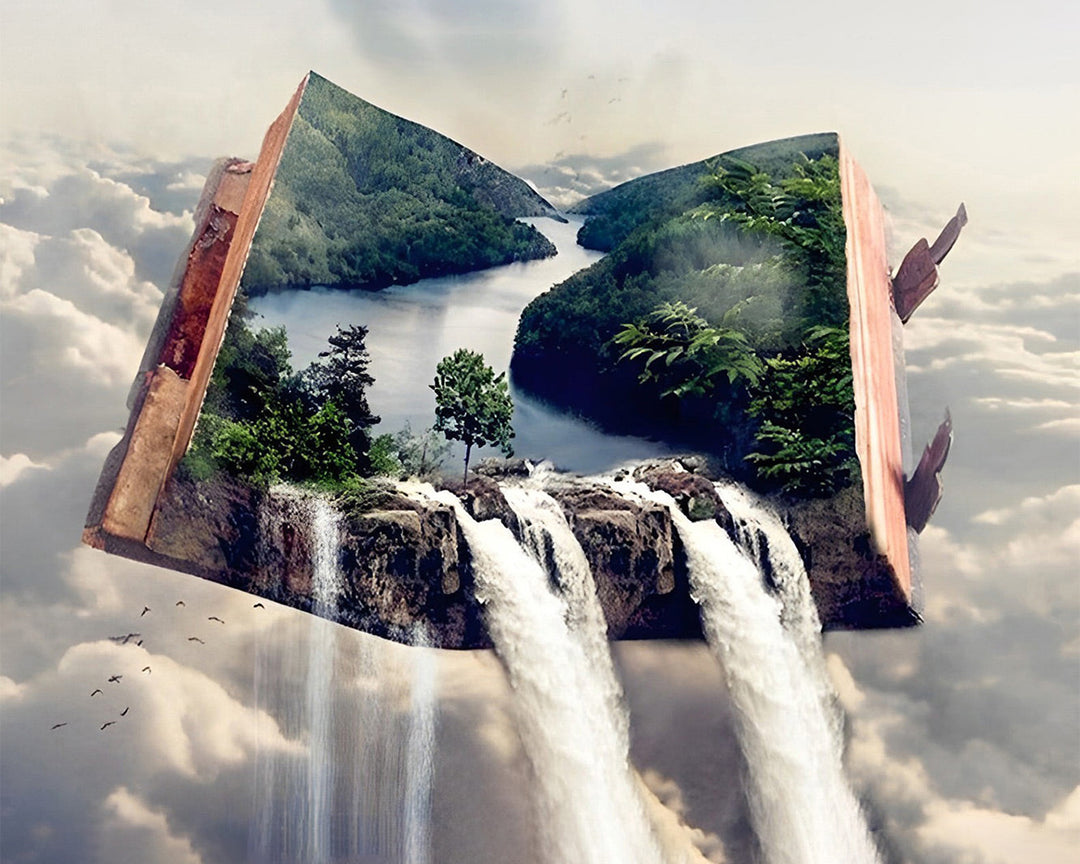 Waterval uit het Boek Diamond Painting