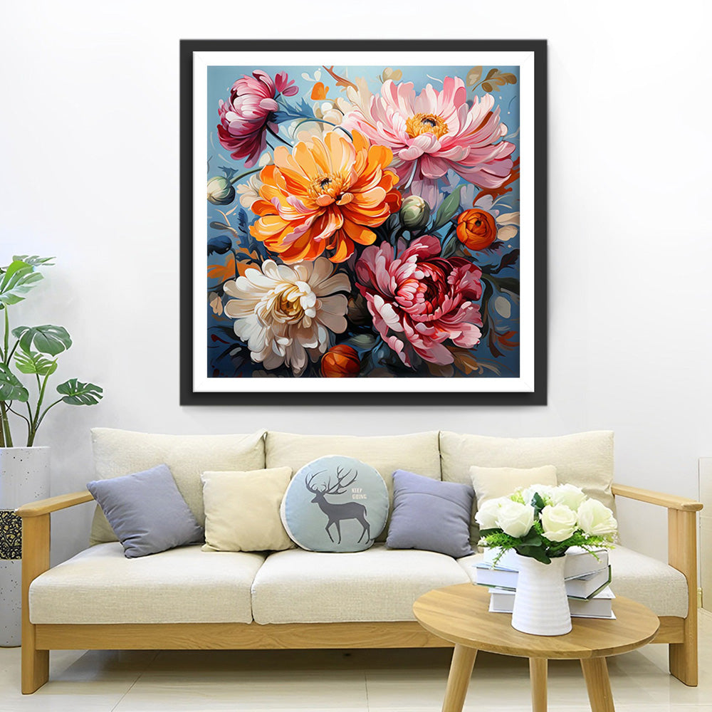 Weelderige Chrysanten Diamond Painting