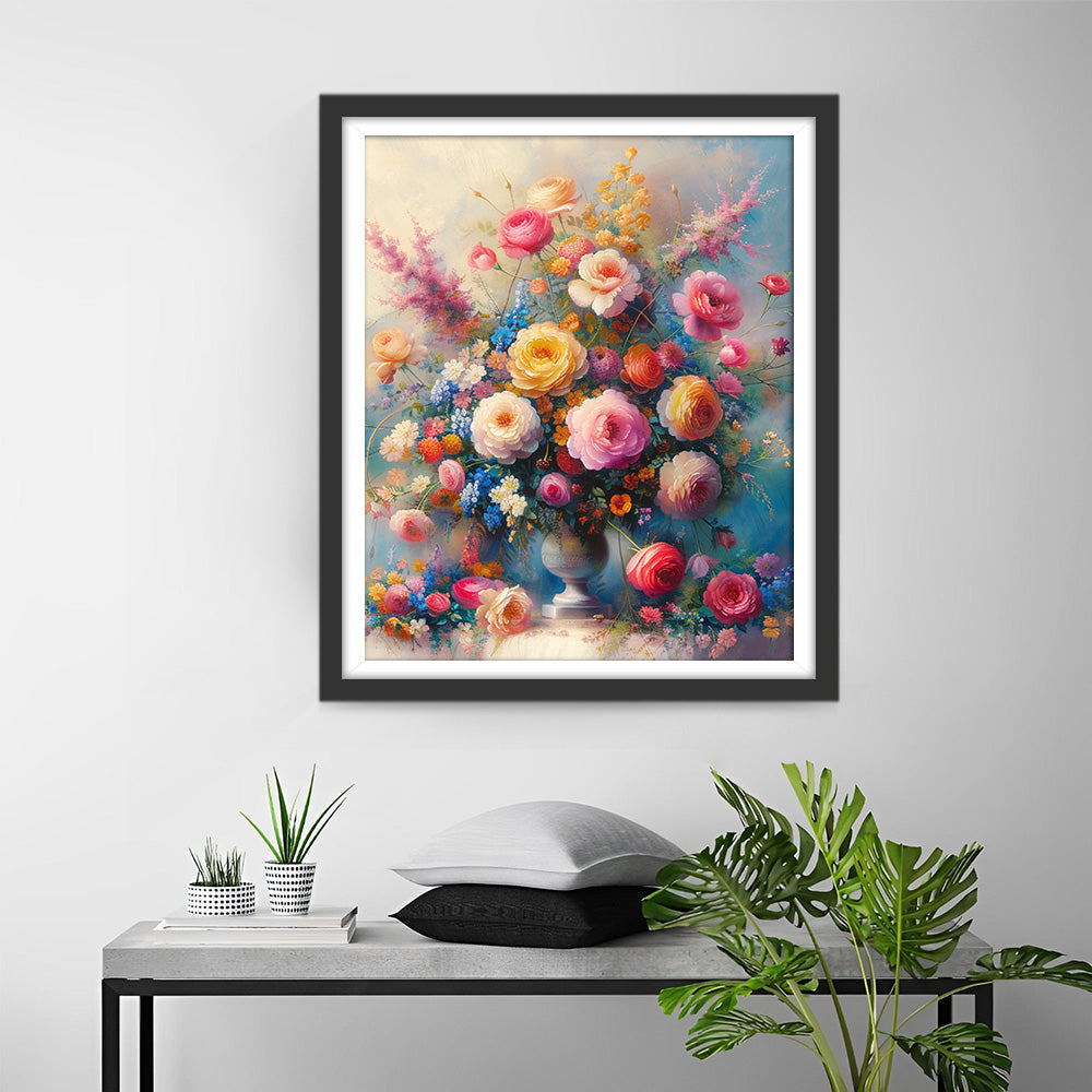 Weelderige Pioenrozen Diamond Painting
