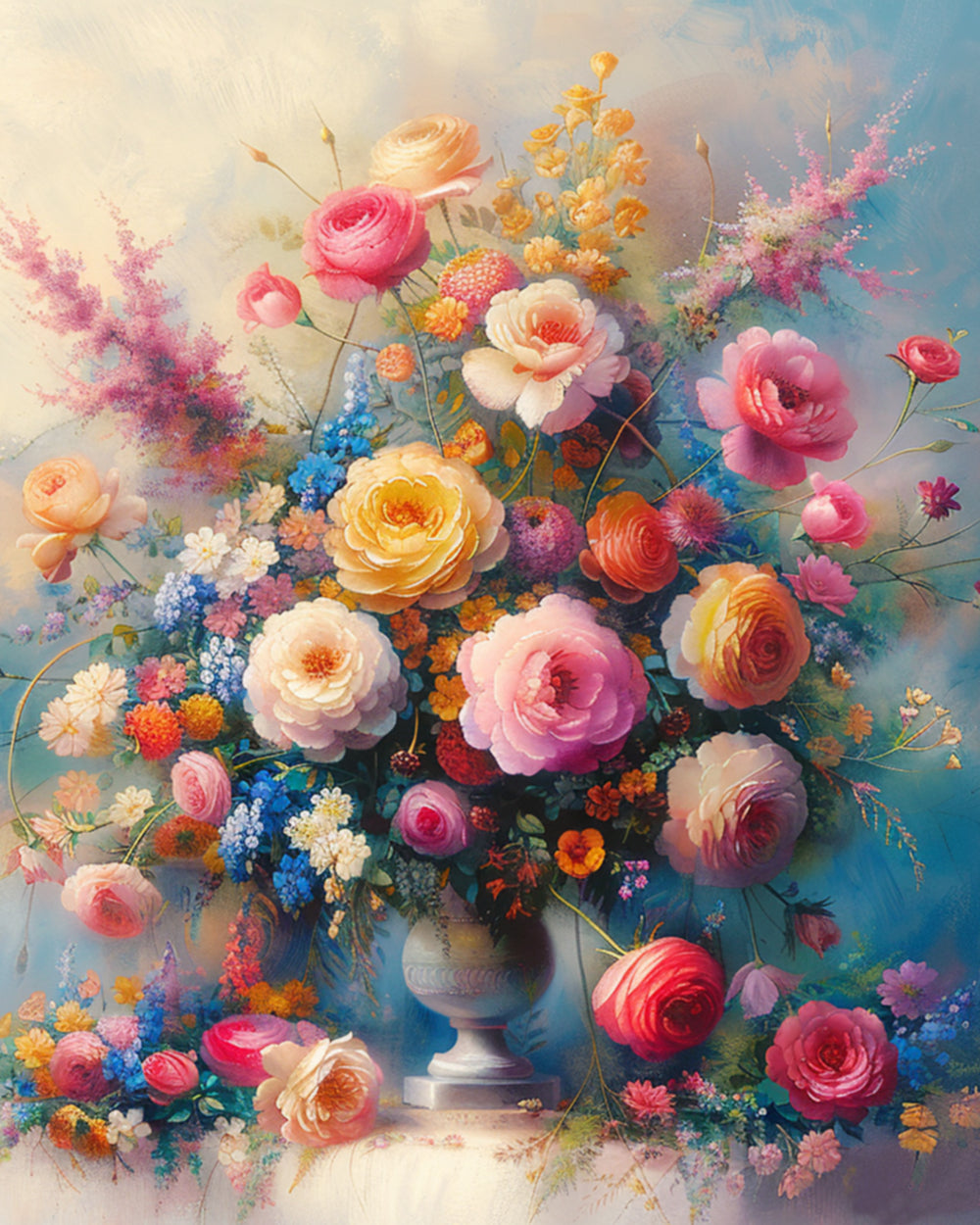 Weelderige Pioenrozen Diamond Painting