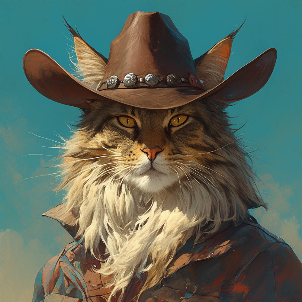 Western Cowboystijl Kat Diamond Painting