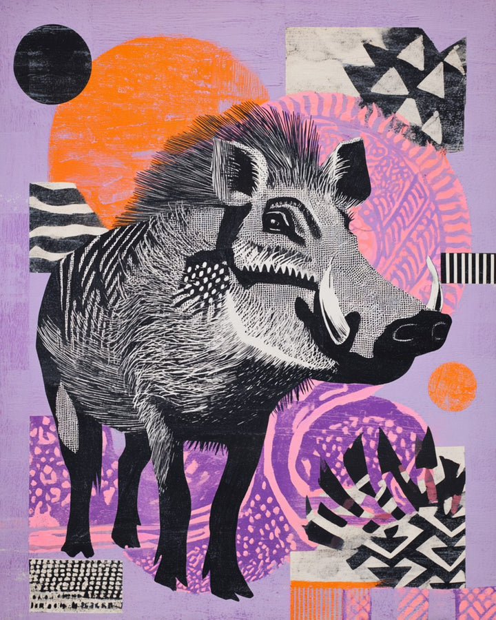 Wild Zwijn Diamond Painting