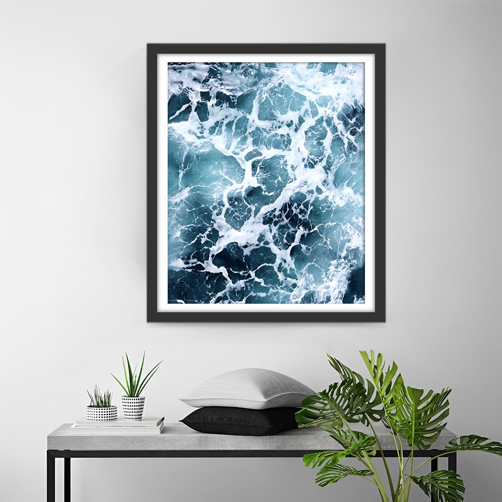 Witte Golven Diamond Painting
