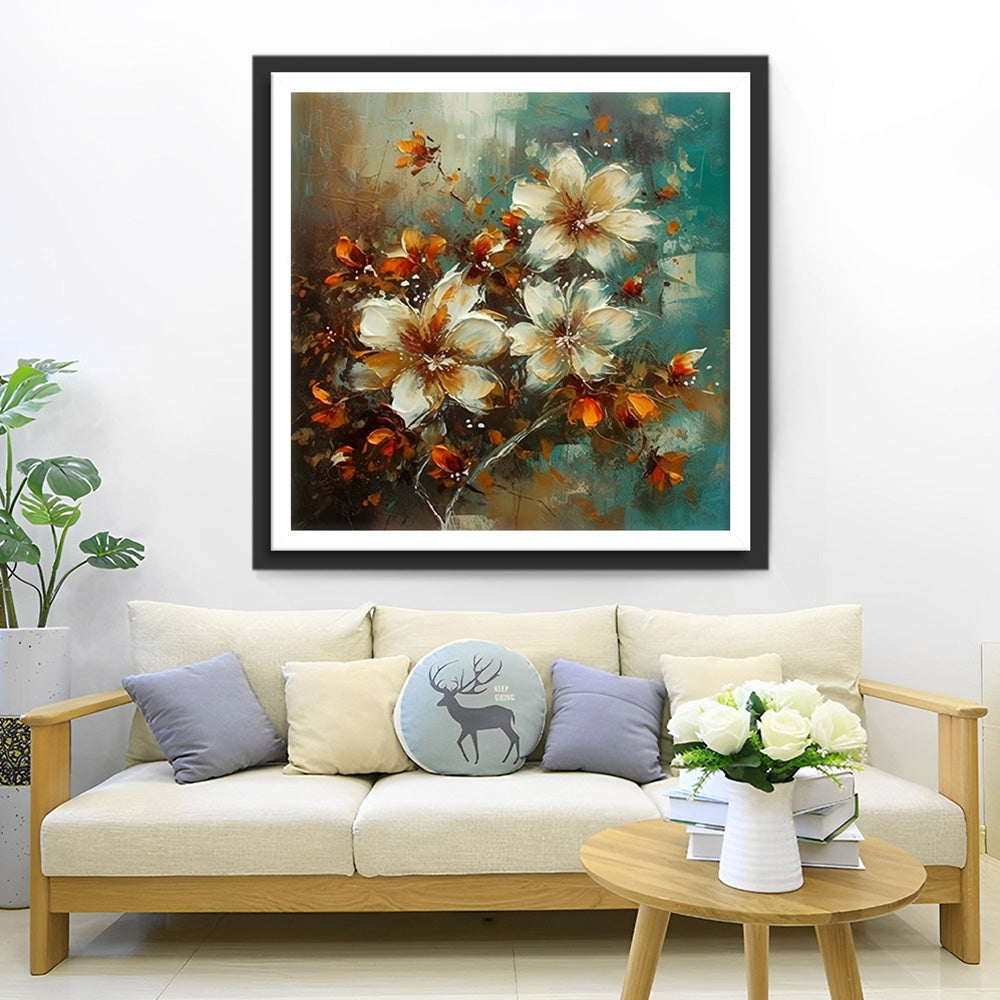 Witte Orchideeën Diamond Painting