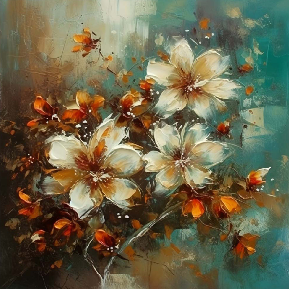 Witte Orchideeën Diamond Painting