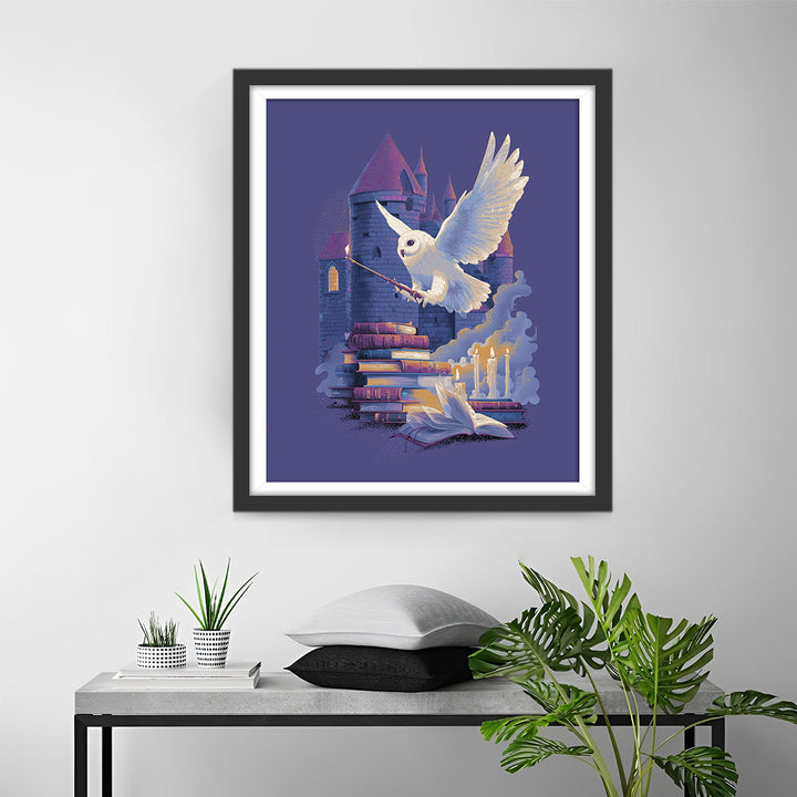Witte Uil, Magische Boeken en een Kasteel Diamond Painting