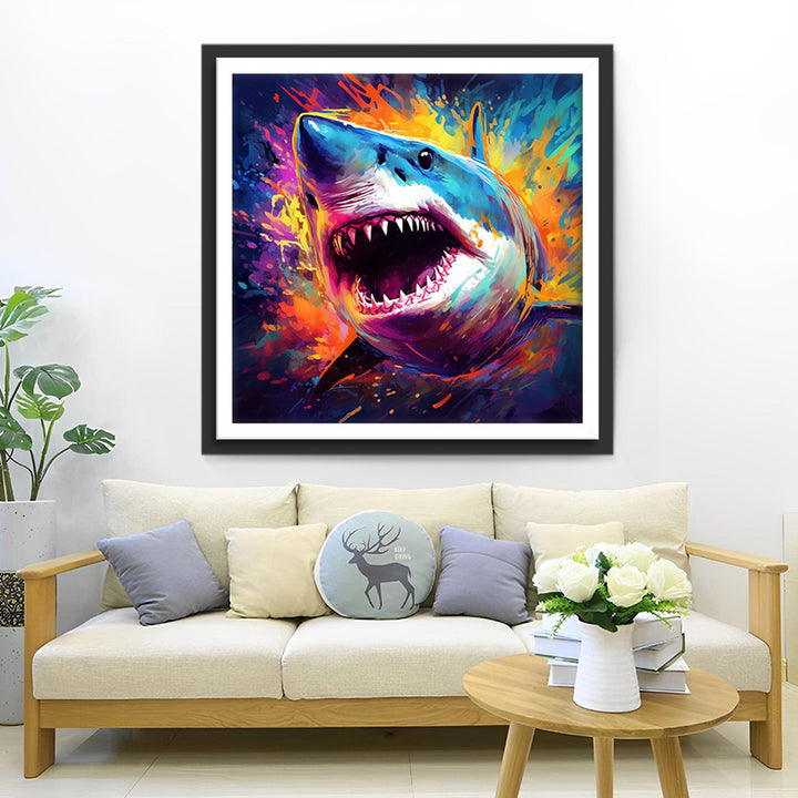 Woeste Haai Diamond Painting
