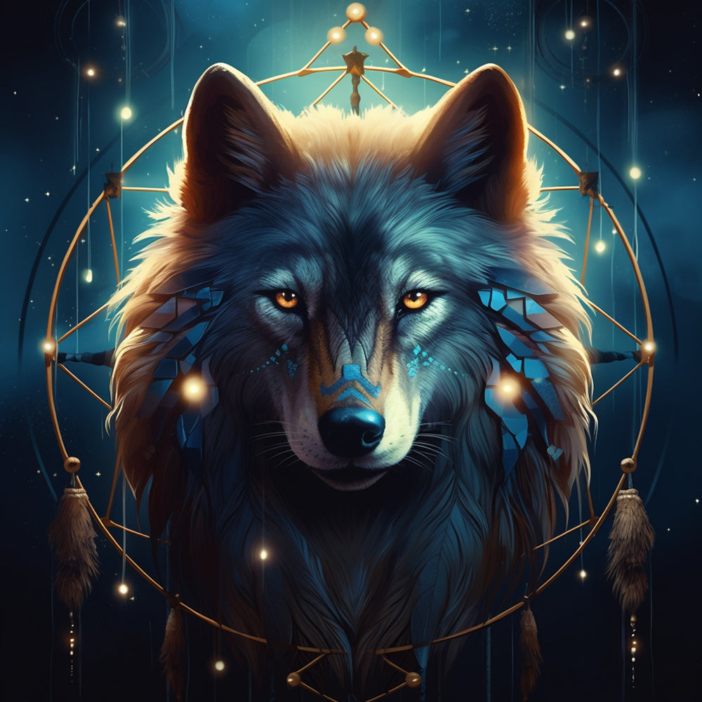 Wolf in de Dromenvanger Diamond Painting