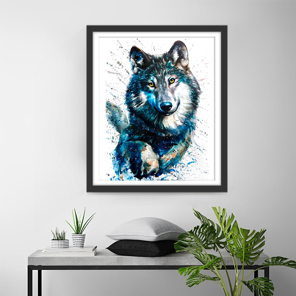 Wolf Rennend Diamond Painting
