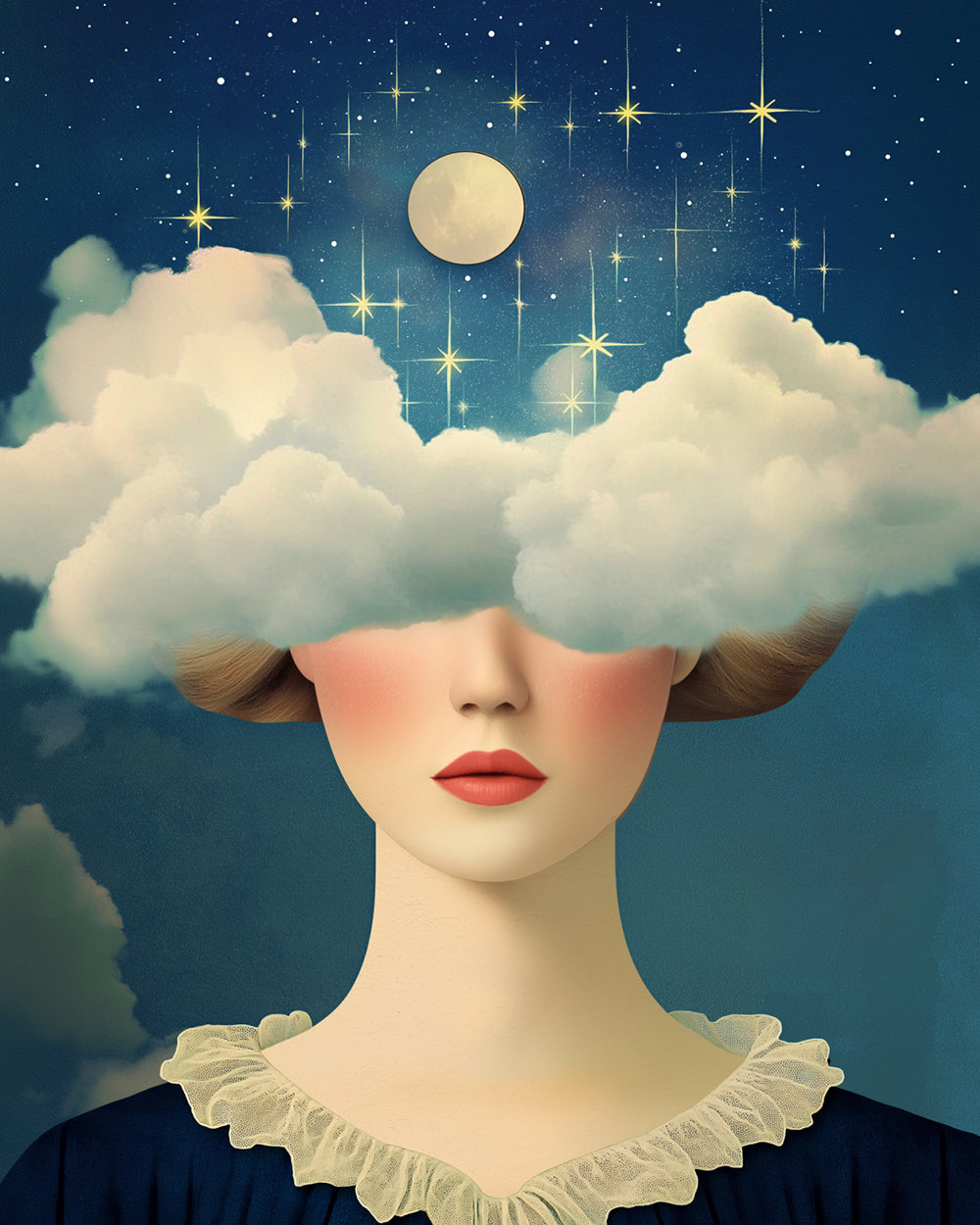 Wolk Fantasie van de Vrouw Diamond Painting