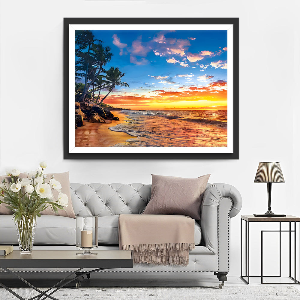 Zee bij Zonsondergang Diamond Painting