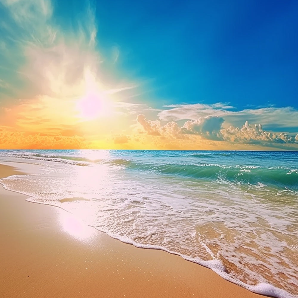 Zee en Strand onder de Zon Diamond Painting
