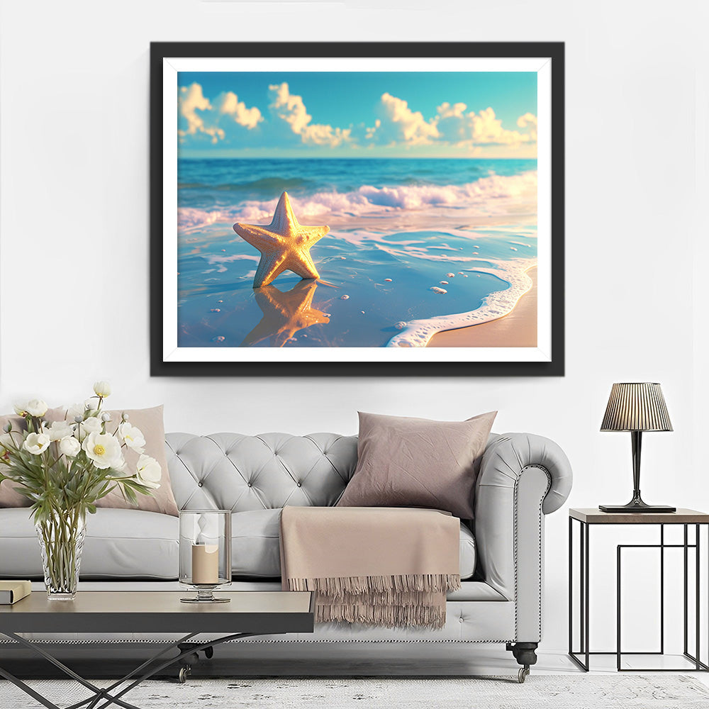 Zeester op het Strand Diamond Painting
