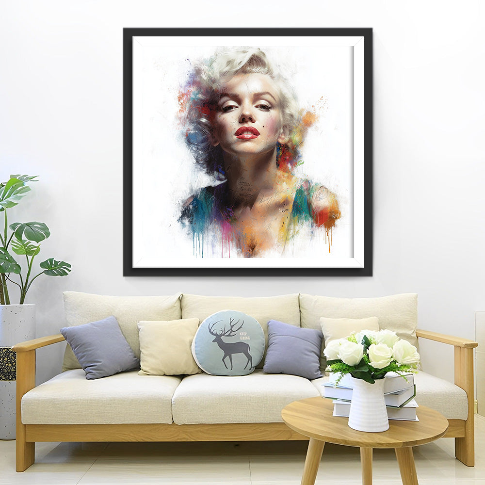 Zilverharige Marilyn Monroe Diamond Painting