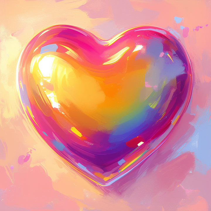 Zoet Glanzend Hart Diamond Painting