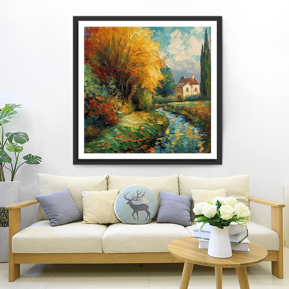 Zomers Plattelandstafereel Diamond Painting