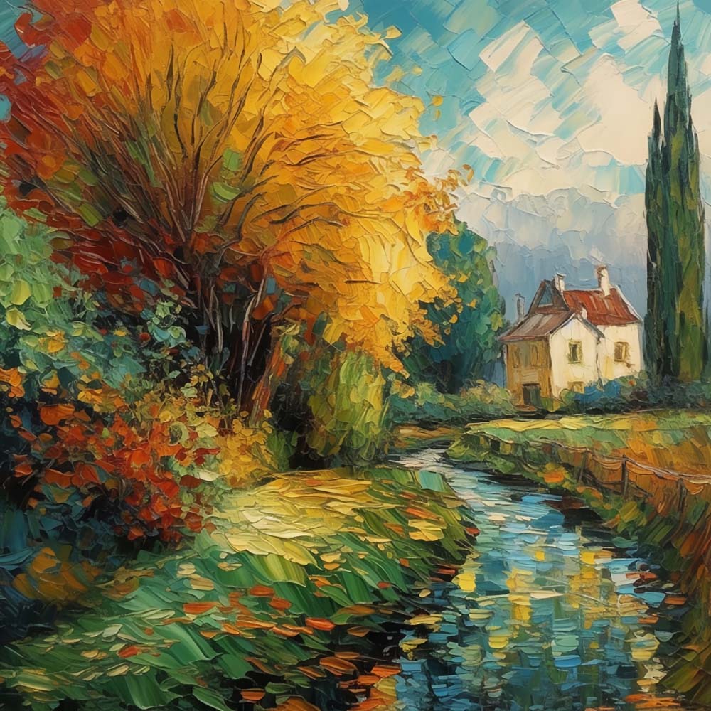 Zomers Plattelandstafereel Diamond Painting
