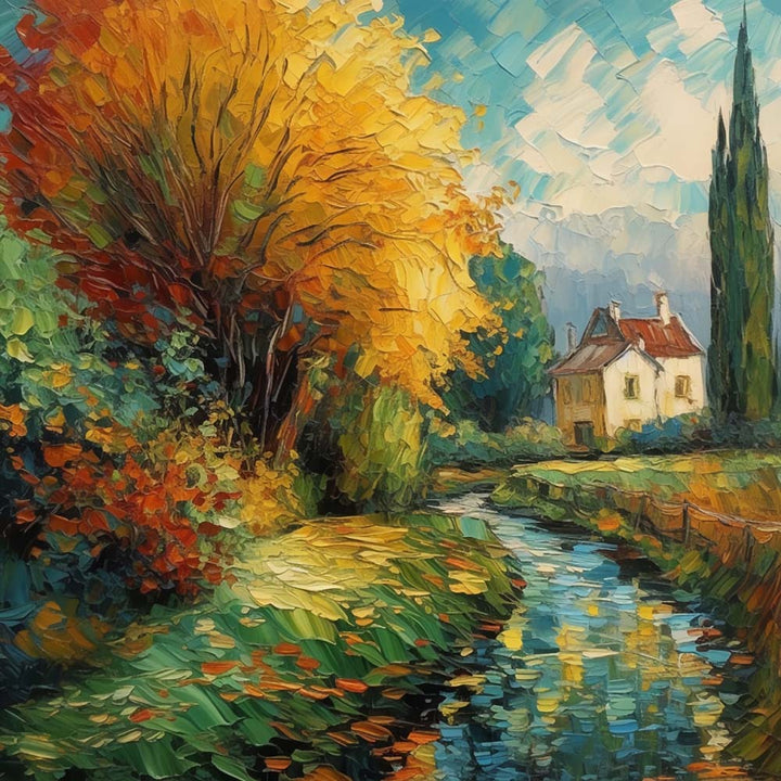 Zomers Plattelandstafereel Diamond Painting