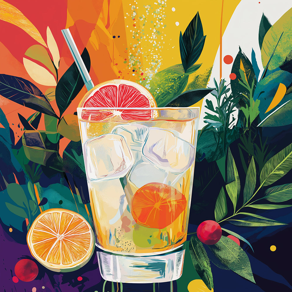 Zomerse Sinaasappelsap Cocktail Diamond Painting
