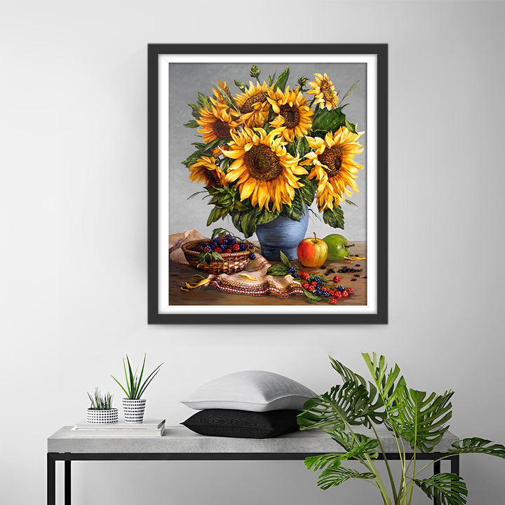 Zonnebloemboeketten en Fruit Diamond Painting