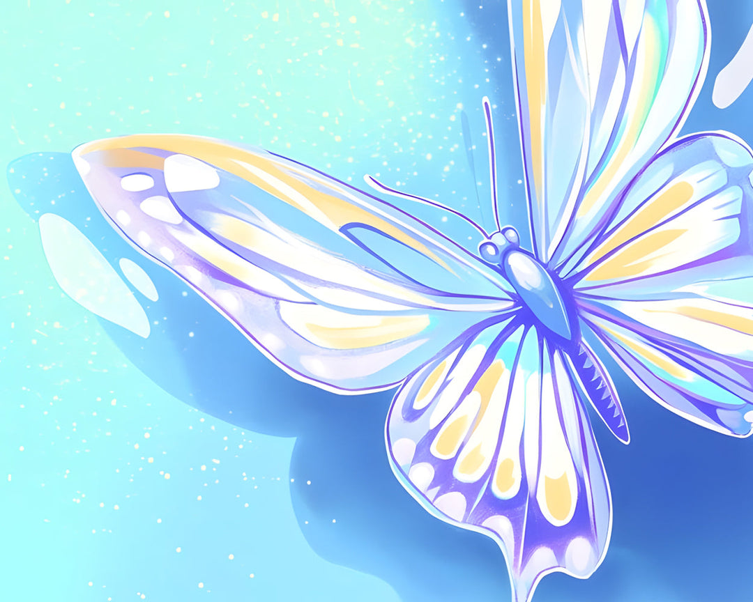Zuivere Vliegende Vlinder Diamond Painting