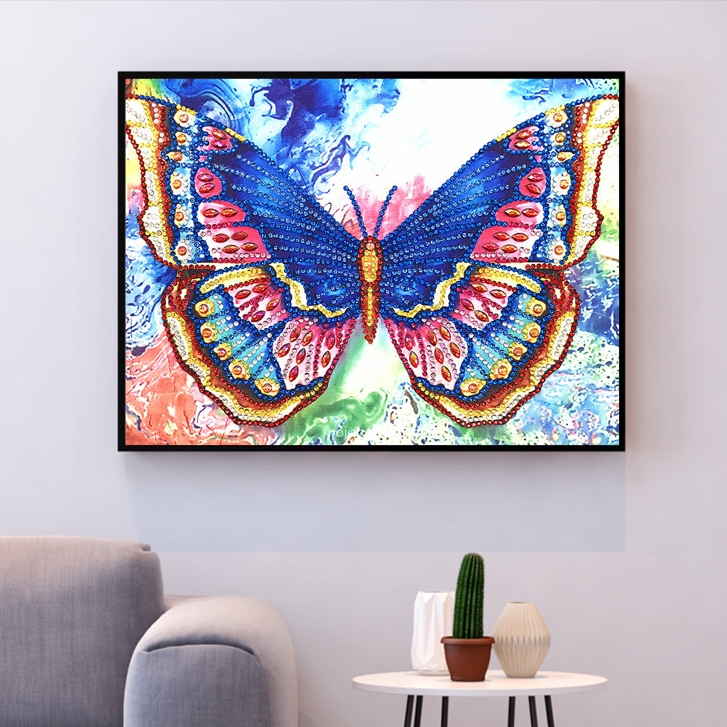 Speciaal Gevormde Strass Vlinder Diamond Painting DPBUTTERFLYW001