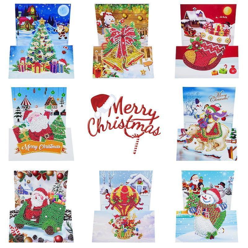 3D Kerstkaarts II | 8 Stuks CARD001